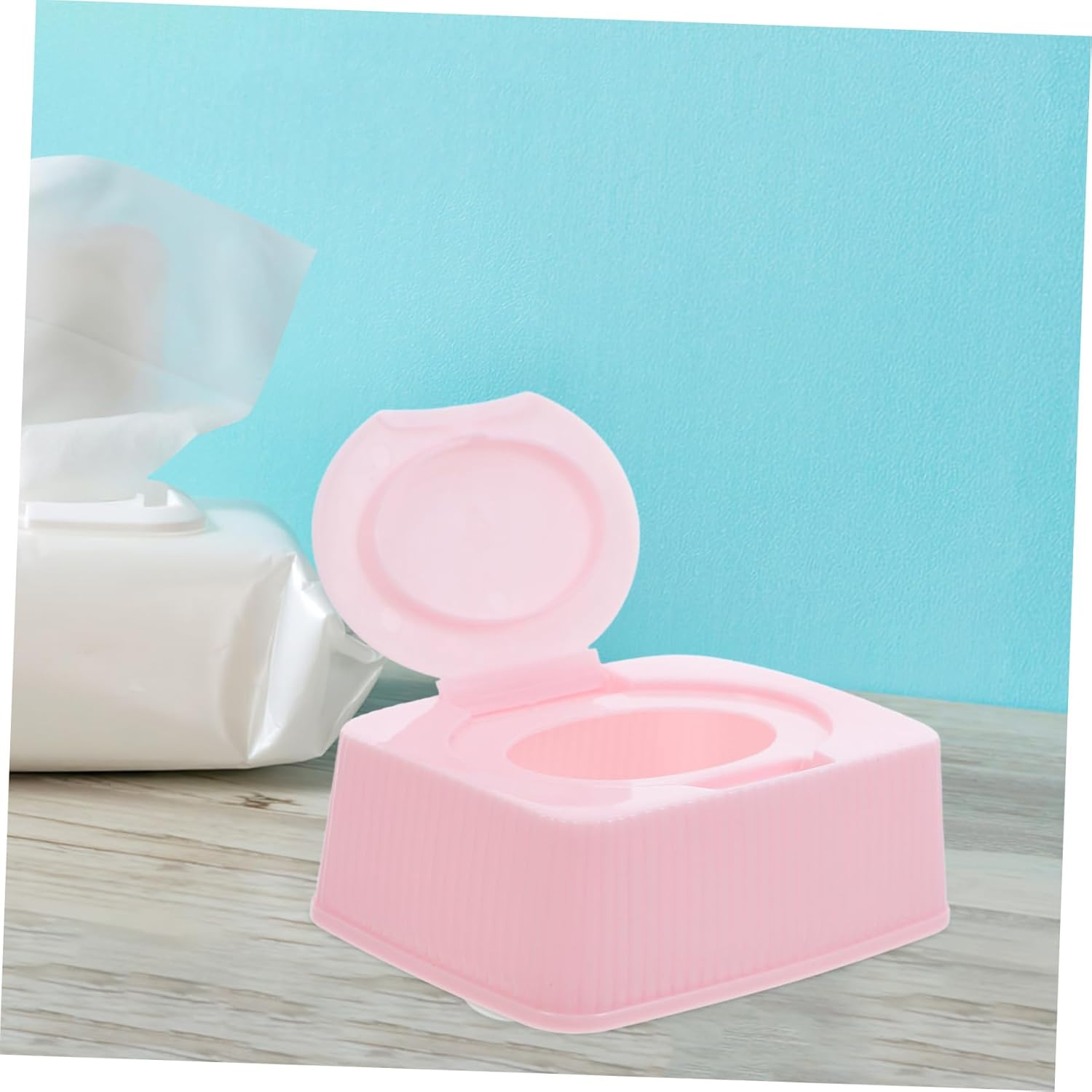 Multi-Use Wipes Container Plastic Baby Wipes Holder Dustproof Lid for Diaper and Dryer Sheets image number 1