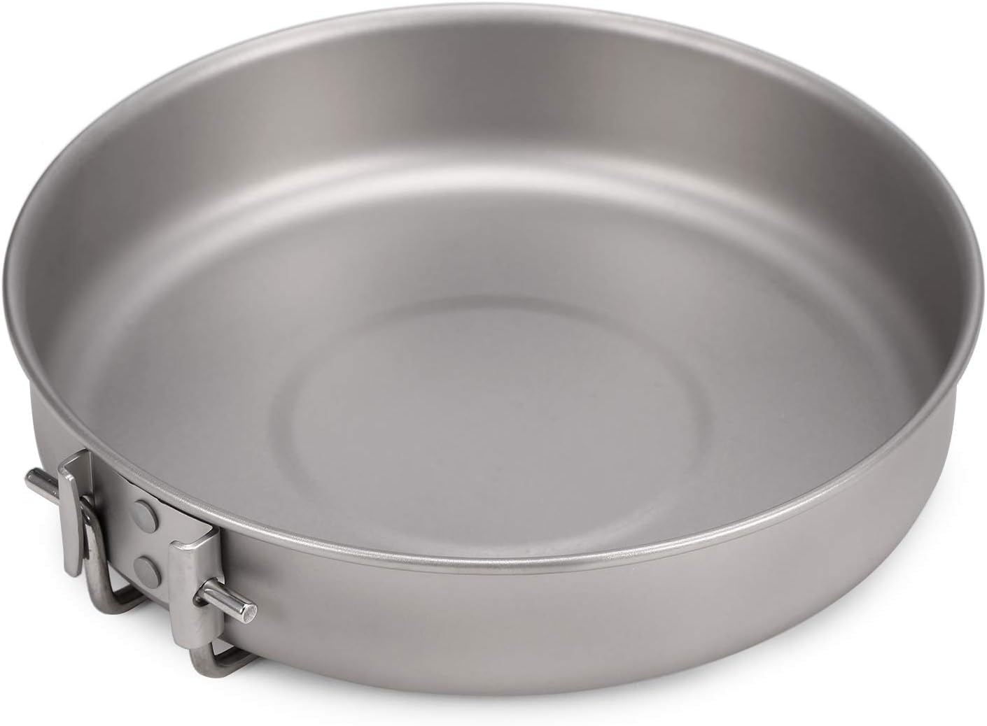 Staright 750Ml Ultralight Titanium Frypan with Foldable Handle Outdoor Camping Hiking Picnic Cooking Frying Pan image number 1