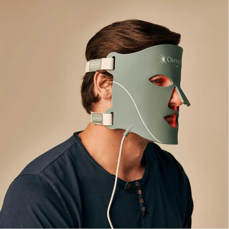 Omnilux MEN FDA Cleared Flexible LED Light Therapy Mask. Professional Clinic Grade Treatment at Home. image number 3