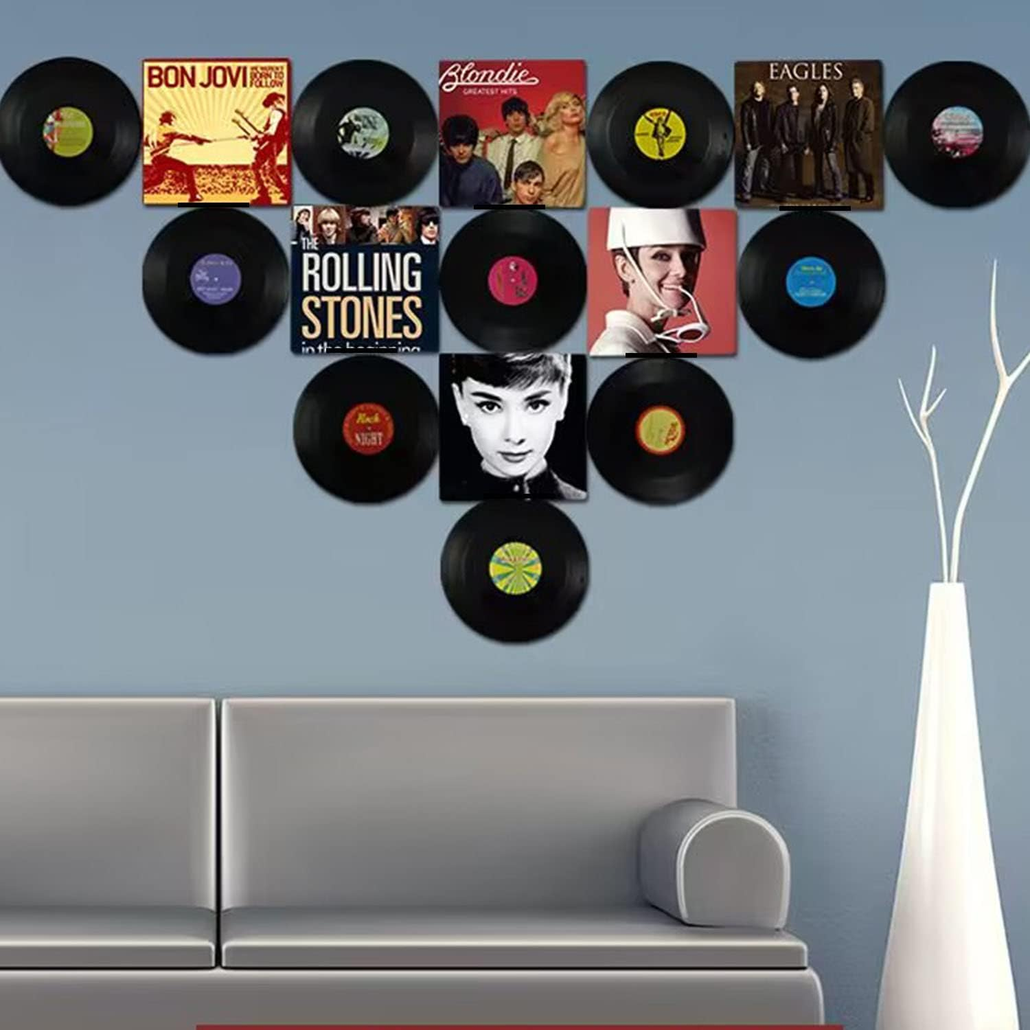 6 Pack Vinyl Record Wall Mount, 3.94 Inch Black Acrylic Album Record Holder, Vinyl Record Display Shelf for Daily LP Listening(Hardware Included) image number 5