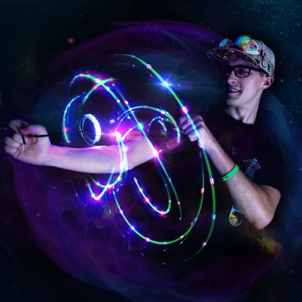 Black Ion Orbit 3 Led - Light Orbit Rave Orbital round Circle - Zero Rattle image number 5