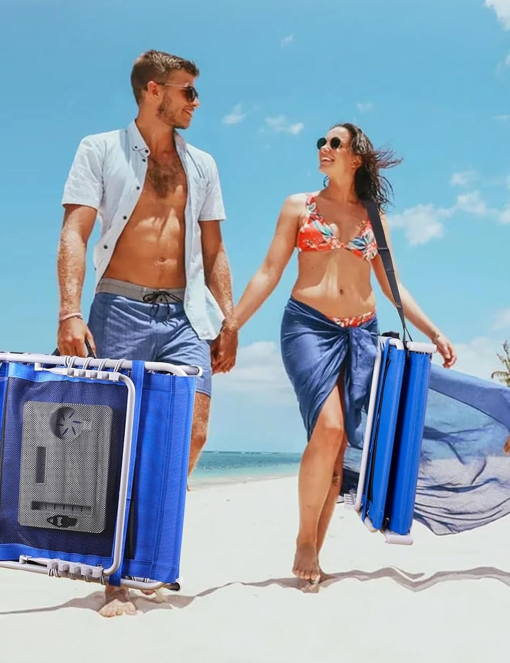 Dxzephious 3-In-1 Sun Tanning Chair with Face Holes, Breathable Chaise Lounge Chair Outdoor, 5-Position Recliner, Lay Flat, Folding Side Table, Removable Pillow, Max 330Lbs, Beach, Patio, Camping image number 1