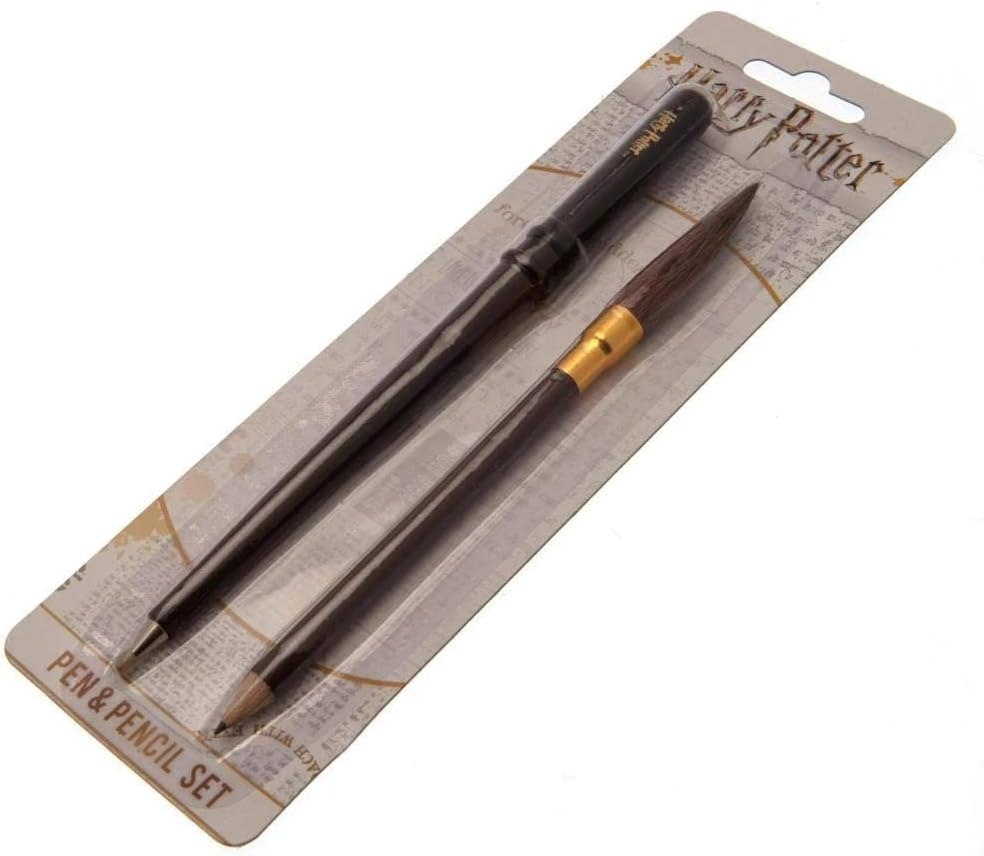 Wizarding World Harry Potter Wand and Broom Pen and Pencil Set (2 Pieces) image number 1