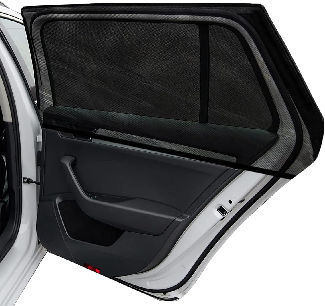 Ziciner Car Window Shade, 2 Pcs Auto Side Front Window Sun Shades, Heat Block and UV Rays Protection, Breathable Mesh Privacy Protection Curtain, Universal Fit Most Car (Car Front Seat 2Pcs 16"&times;23") image number 6