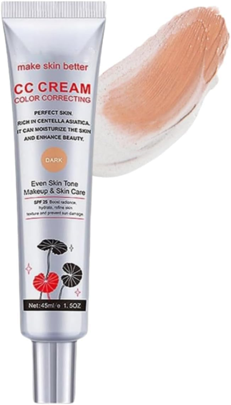 Korean Color Changing CC Cream, Rich in Centella Asiatica Color Changing CC Cream Multi-Function Color Changing Moisturizing Foundation Waterproof Long-Lasting Makeup (1.5Oz) image number 3