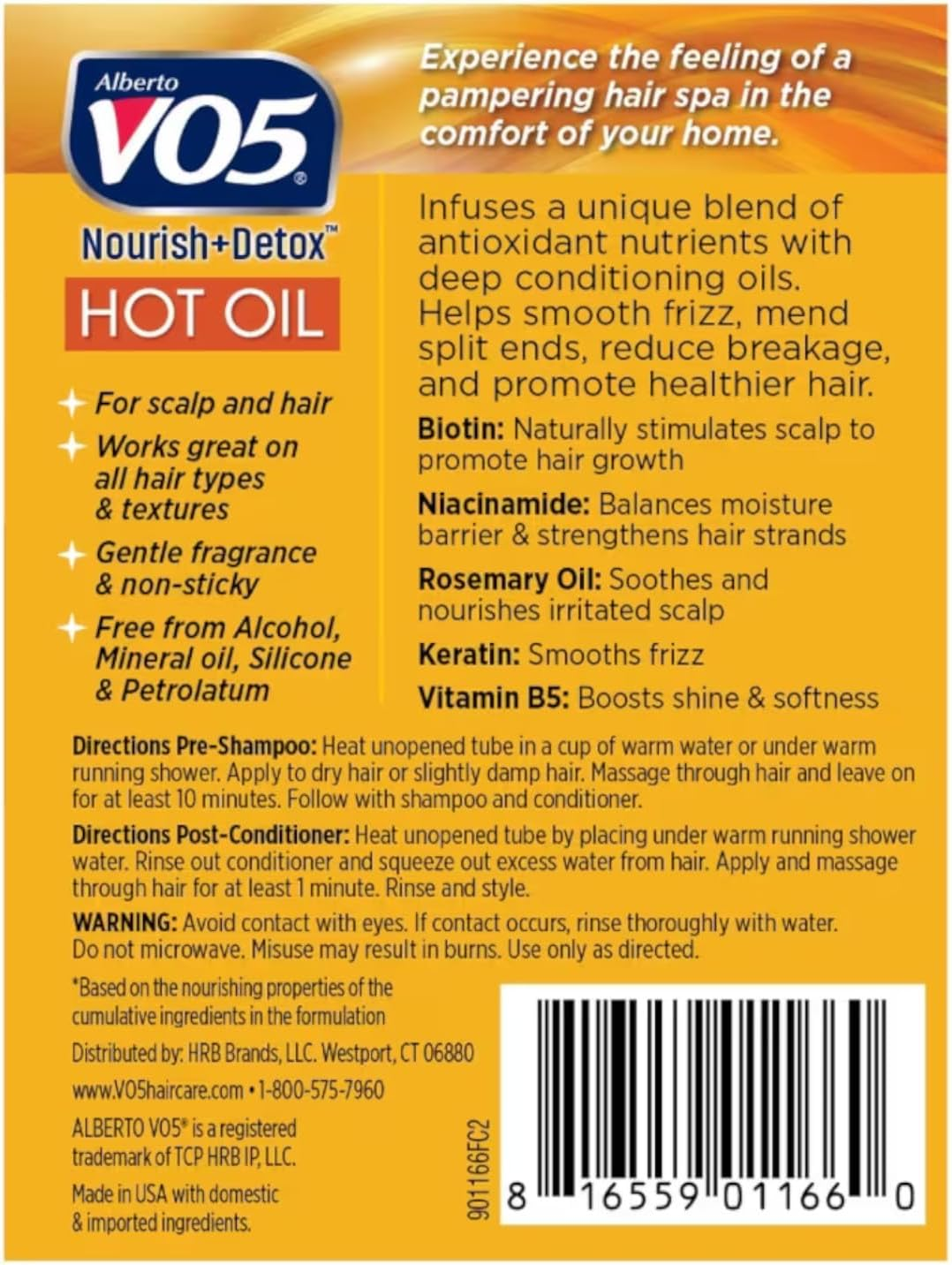 Vo5 Hot Oil Therapy Treatment 2 Count 0.5 Ounce (14Ml) (6 Pack) image number 2