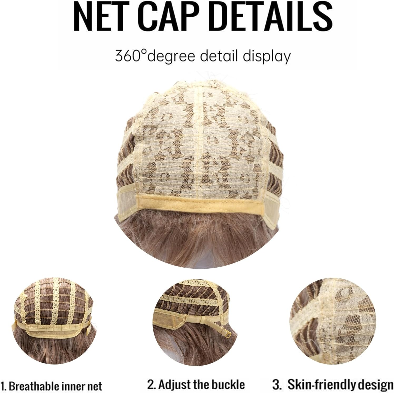 Black 80S Outfit for Men|Synthetic Curly Mens Wig|Long Rocker Wig for Men|Mens Wig for Party (Brown Mixed Silver) image number 1