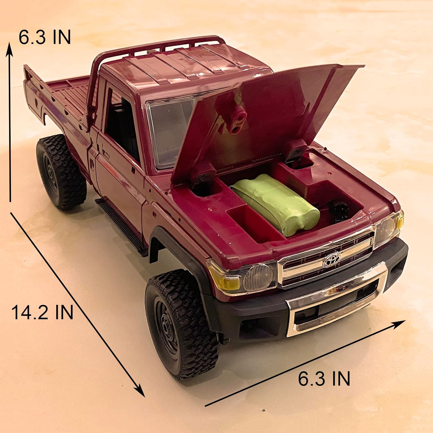 HLSFWDRIVE RC Rock Crawler RC Truck 4X4 Toyota LC79 RC Crawler 1/12 off Road Pickup Remote Control 2.4Ghz All Terrain 280 Brushed Motor Proportional Throttle Steering RTR Hobby Toy Adult MN-82