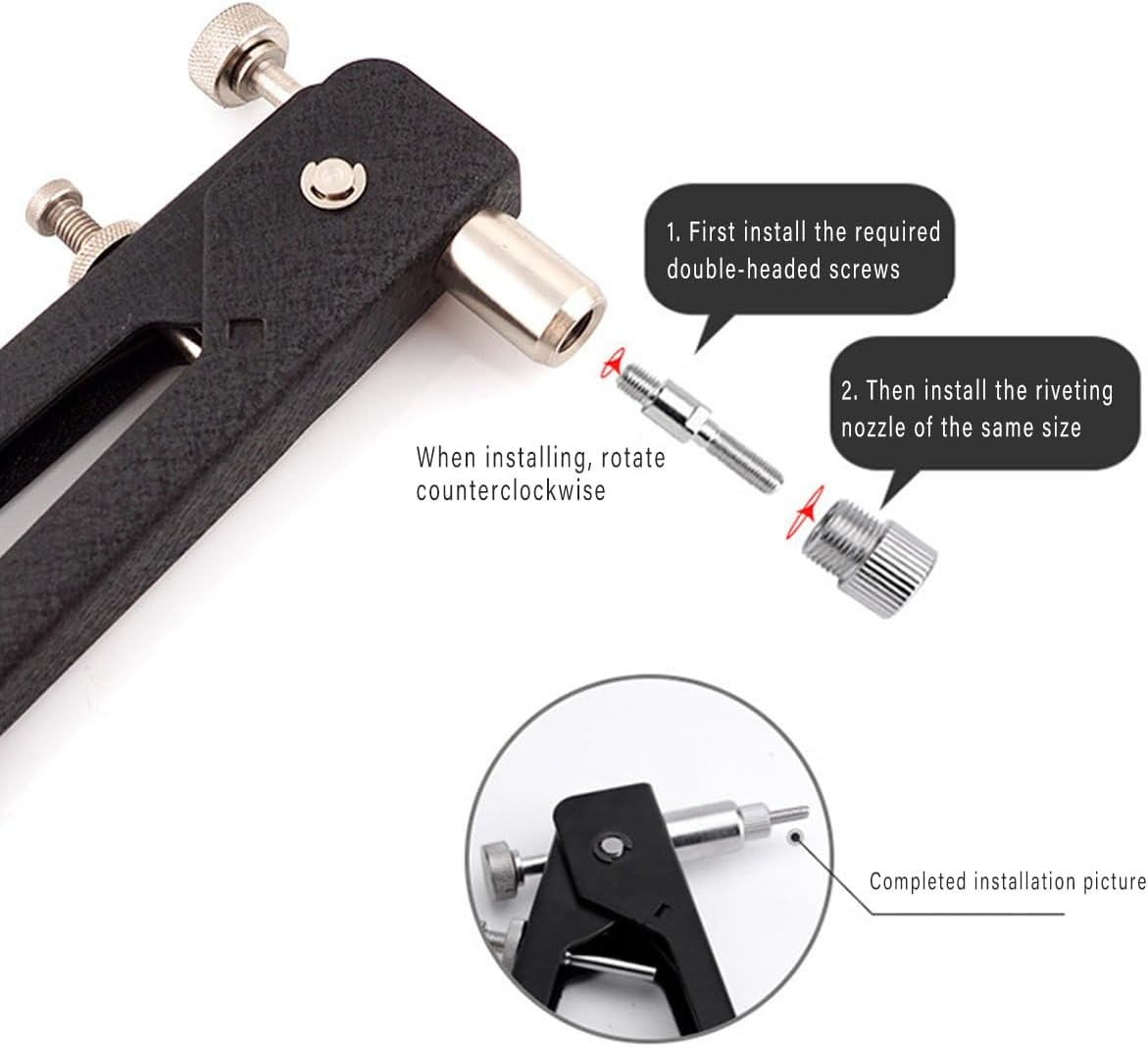 107-Piece, Rivet Nut Tool Kit, Nutsert Gun Wrench Set with M3-M8 Mandrels, Comprehensive Riveting Set for Versatile Fastening image number 2