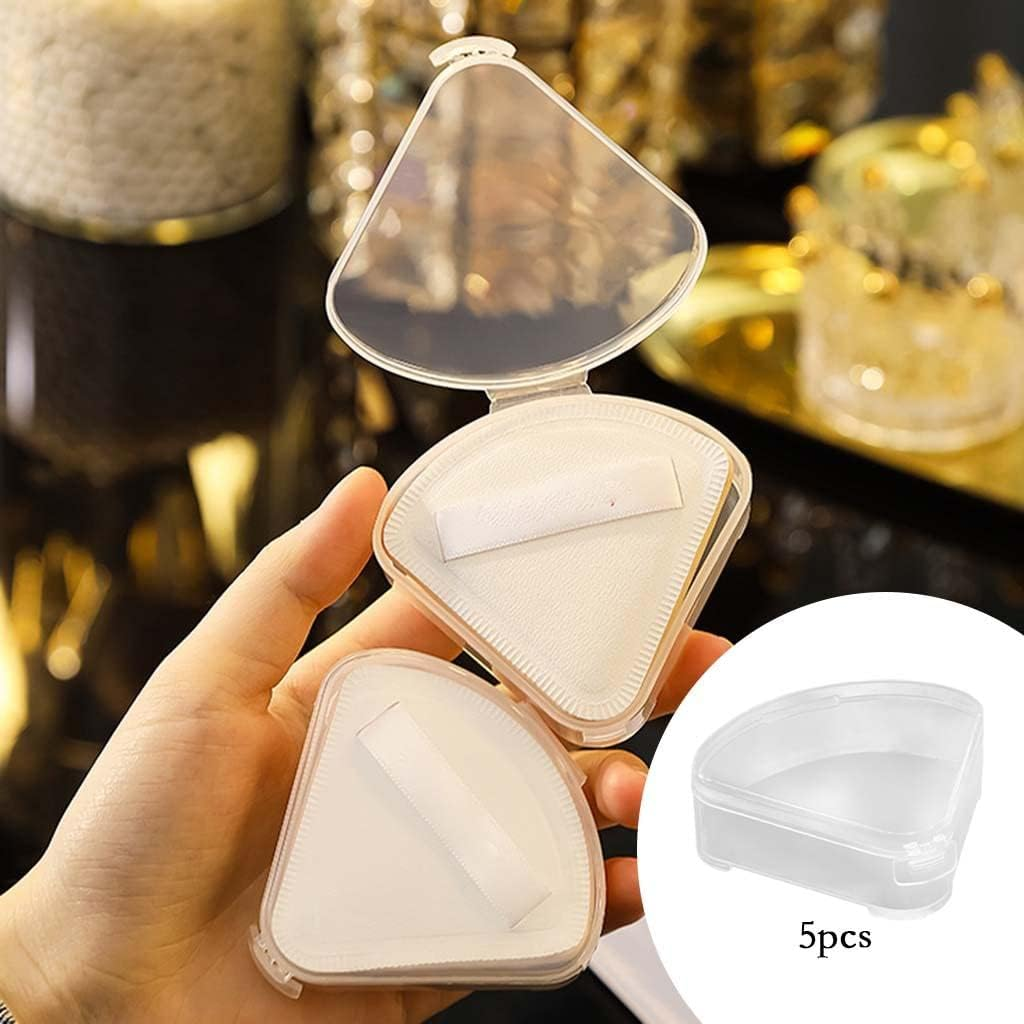 5Pcs Portable Triangle Puff Box Case anti Pollution Carrying Case for Travel image number 3