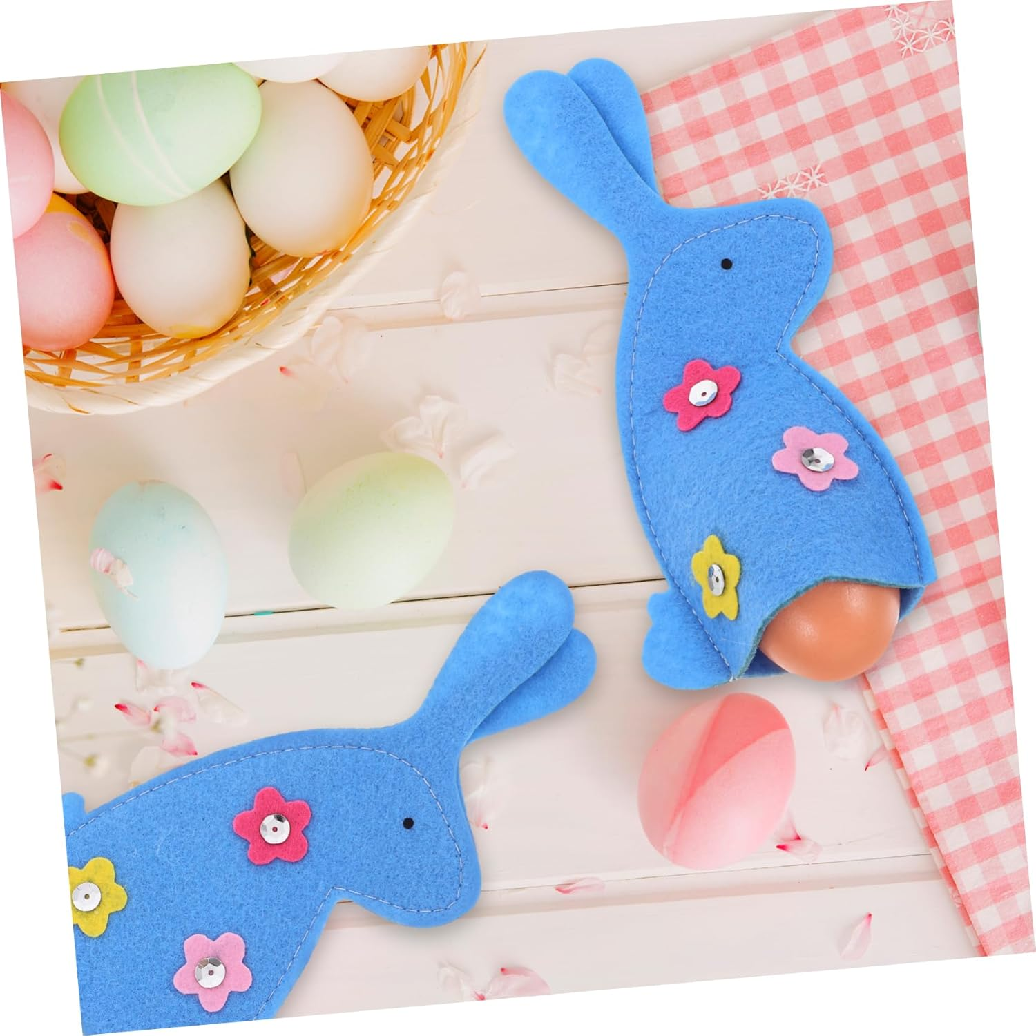UTHCLO Cute Easter Sleeves Nonwoven Fabric Easter Covers Shape Holders Festive Decor for Easter image number 6