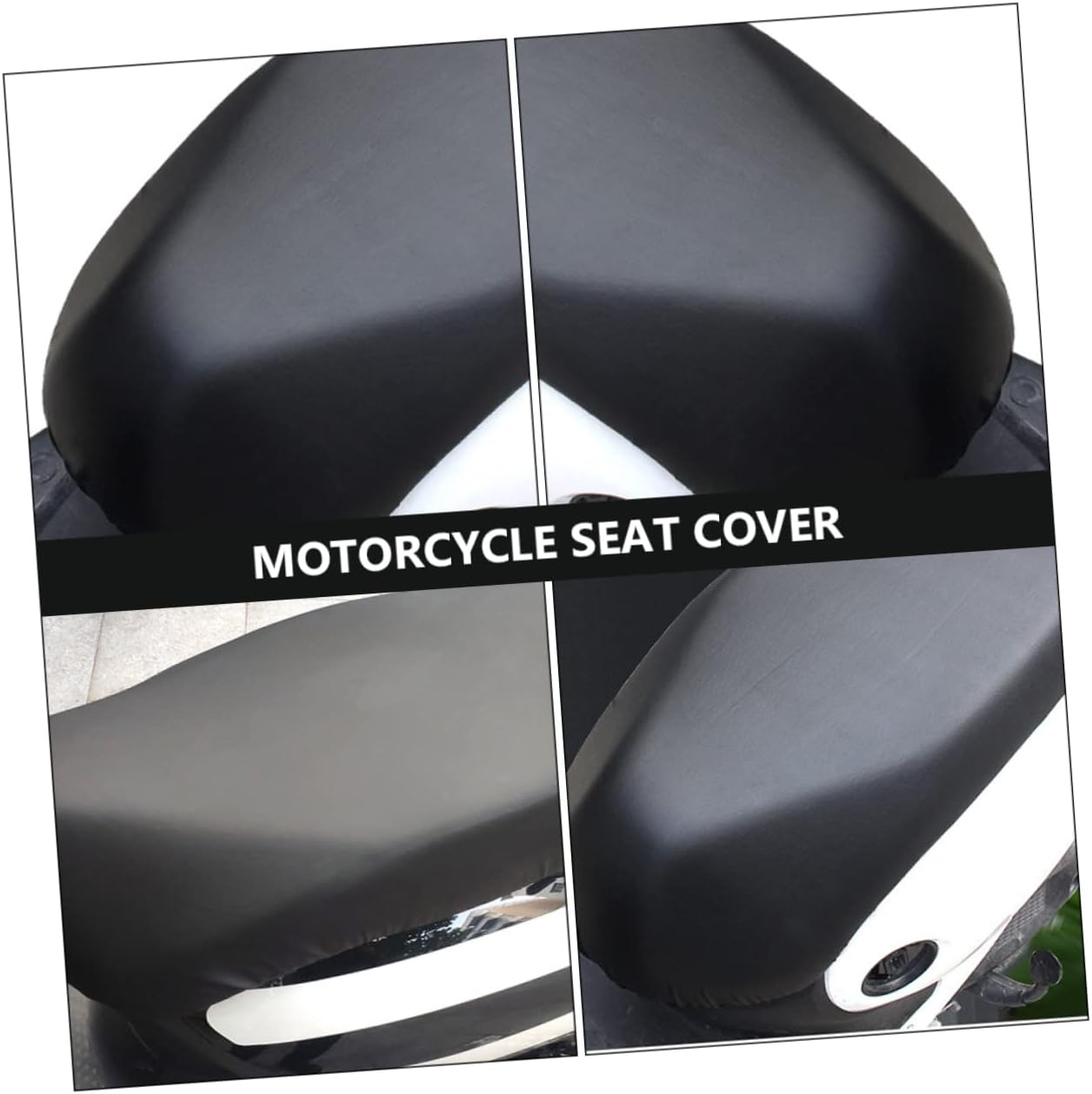 Vaguelly Motorcycle Seat Rain Cover Pu Leather Universal Seat Protector Daily Use Motorbike Cover