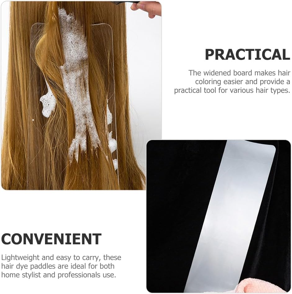 Transparent Hair Styling Board 2 Pieces Lightweight Coloring Tool for Professional Hairstyle at Home image number 2