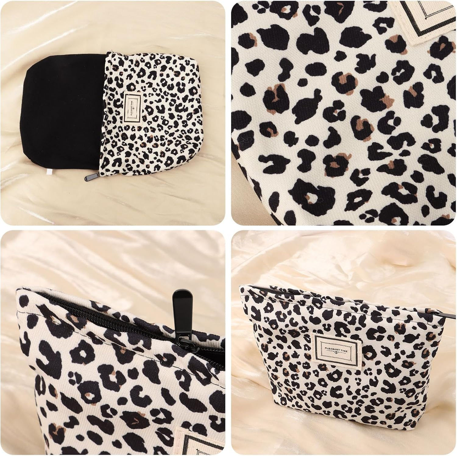 Cosmetic Bag Women'S Make up Bag Cord with Zip Multifunctional Travel Toiletry Bag Toiletry Bag Makeup Bag Organiser for Women and Girls, Beige image number 2