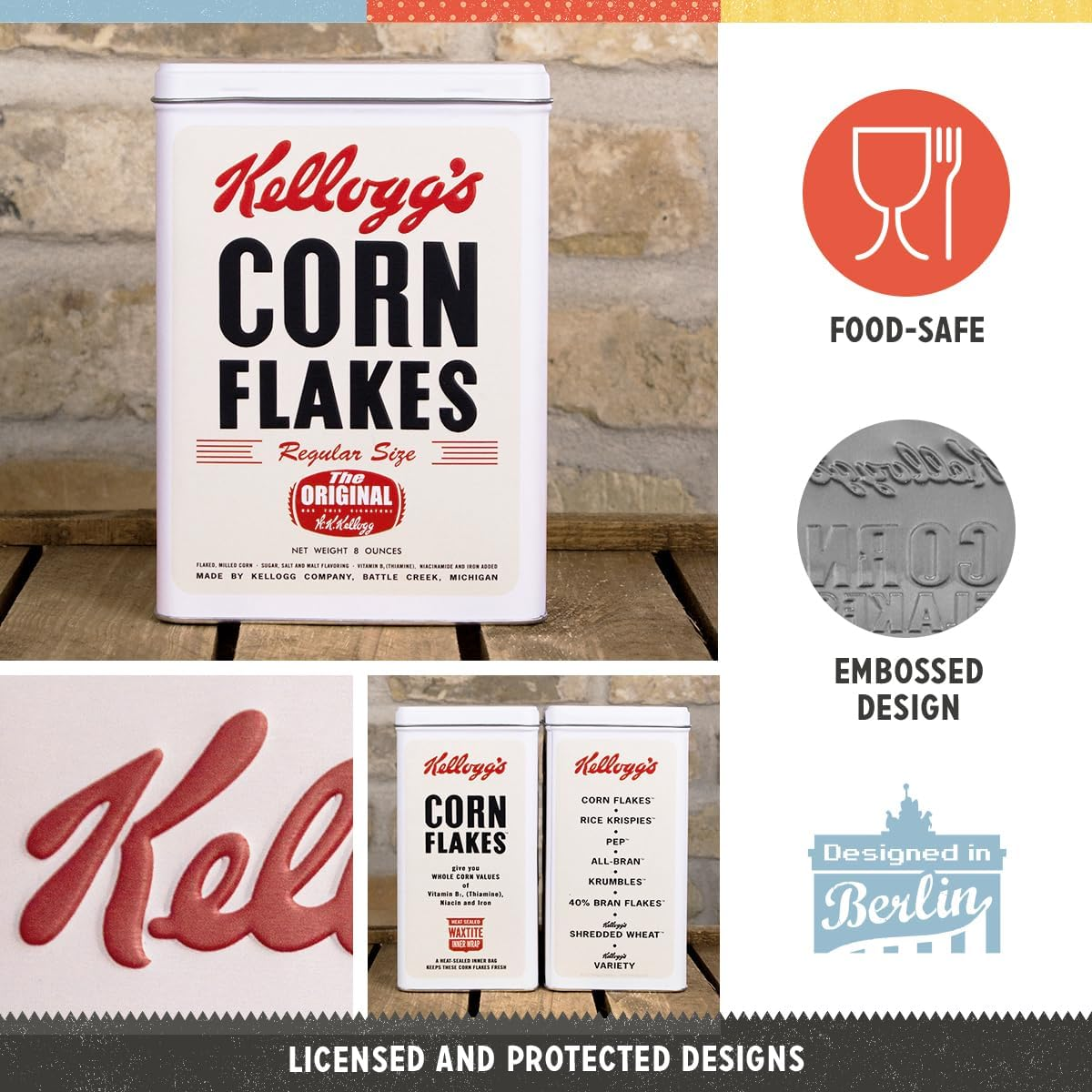 Nostalgic-Art Storage Tin L, Metal, Multicoloured, 10 X 14 X 20 Cm