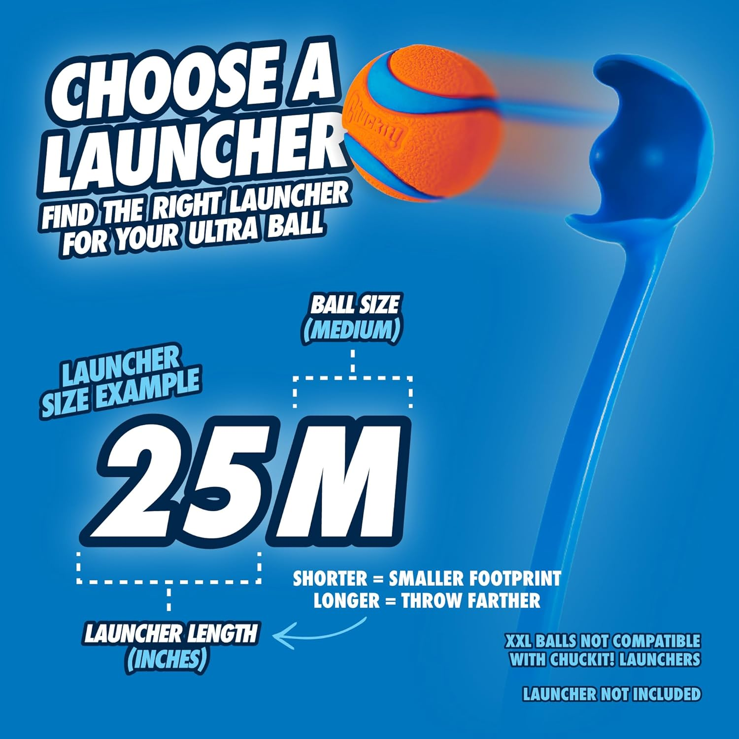 Chuckit! 17001 2.5-Inch Ultra Ball 2 Pack, Medium, Orange/Blue image number 3