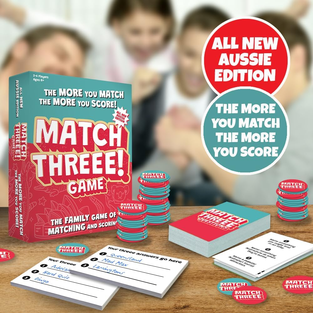 Match Three | Family Board Game | a Game for Aussies, Designed by Aussies image number 6