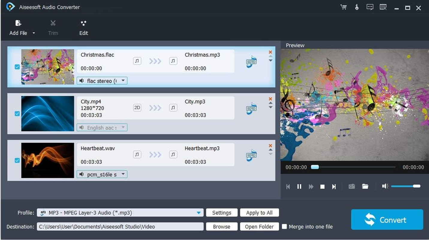 Audio Converter - Edit and Convert Your Sound and Music Files to Other Audio Formats - Easy Audio Editing Software for Windows 11, 10, 8 and 7 image number 3