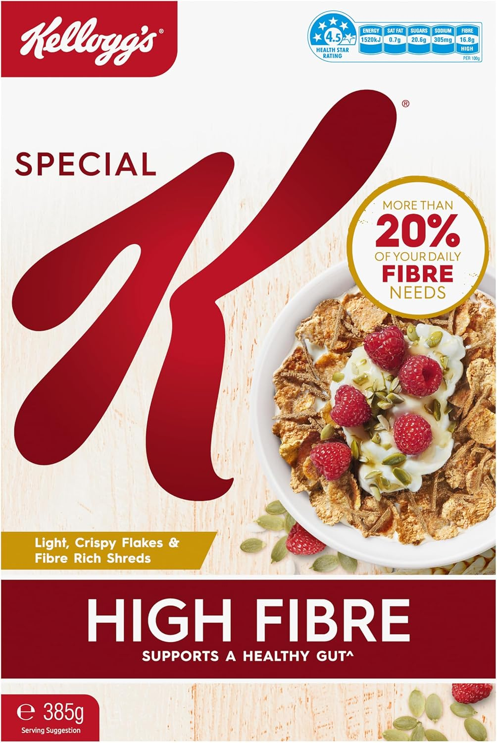 Kellogg&rsquo;S Special K High Fibre 385G image number 2