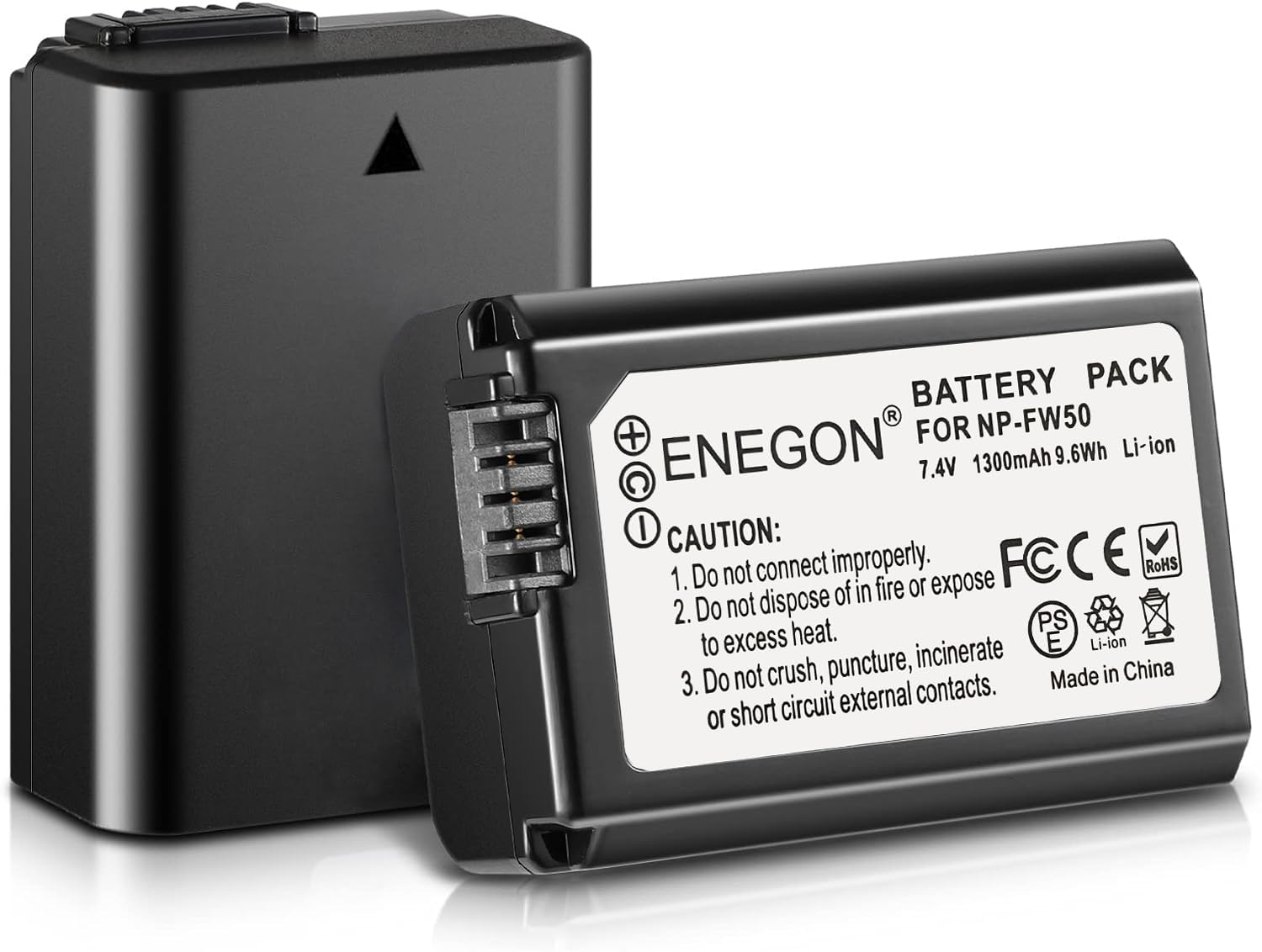 ENEGON 2X NP-FW50 Rechargeable Li-Ion Battery for Sony Alpha A3000 A5000 A5100 A55 A6000 A6100 A6300 A6400 A6500, Sony A7/A7Ii/A7S/A7Sii/A7R/A7Rii Rx10 Rx10Ii, Sony NEX 3/5/7 Series, Sony SLT-A Series image number 5