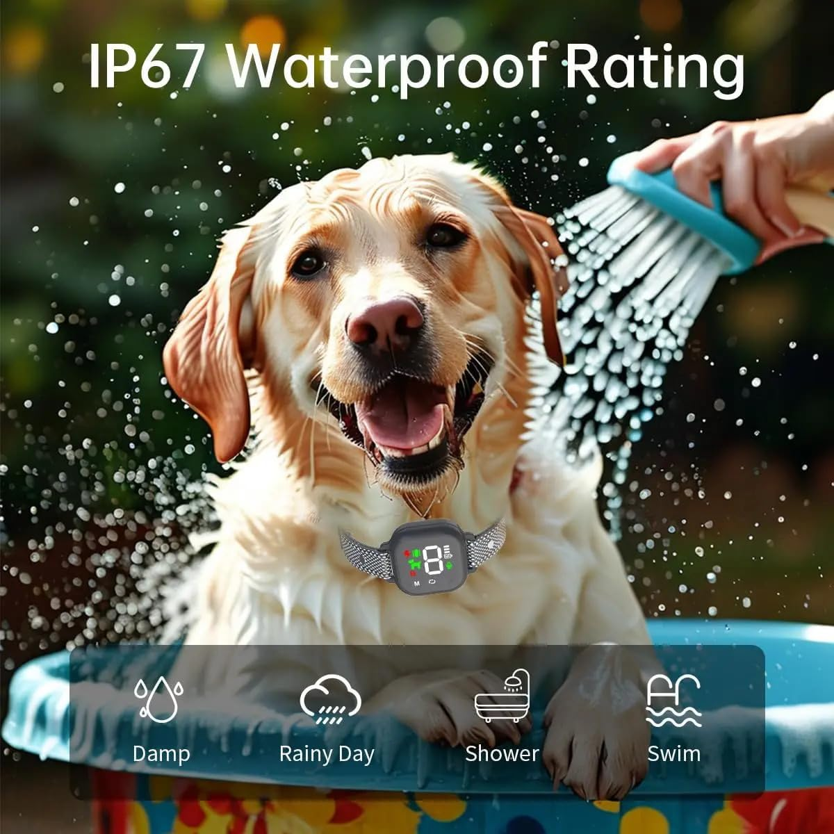 VIC Dog Bark Collar, Smart Bark Collar for Small Medium Large Dogs, Automatic No Shock anti Barking Training Collar, Rechargeable No Bark Collar with 8 Adjustable Sensitivity & Beep Vibration Modes image number 6