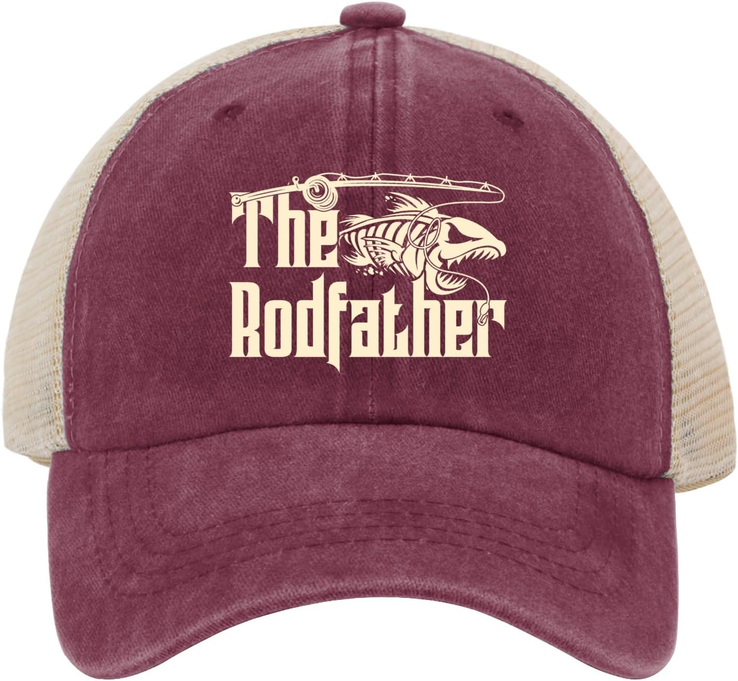 OOMOO Fishing Hiking Gifts for Men the Rodfather Caps Fishing Hat for Mens