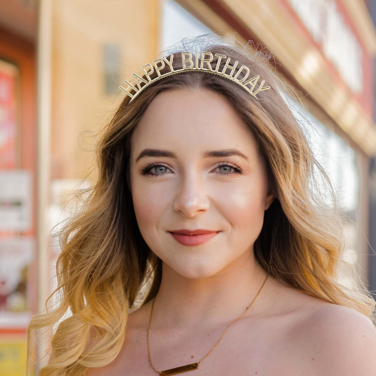 OATIPHO Pack of 10 Happy Birthday Hair Bands Party Decoration Gold and Hair Bands Birthday Accessories Festive Hair image number 2