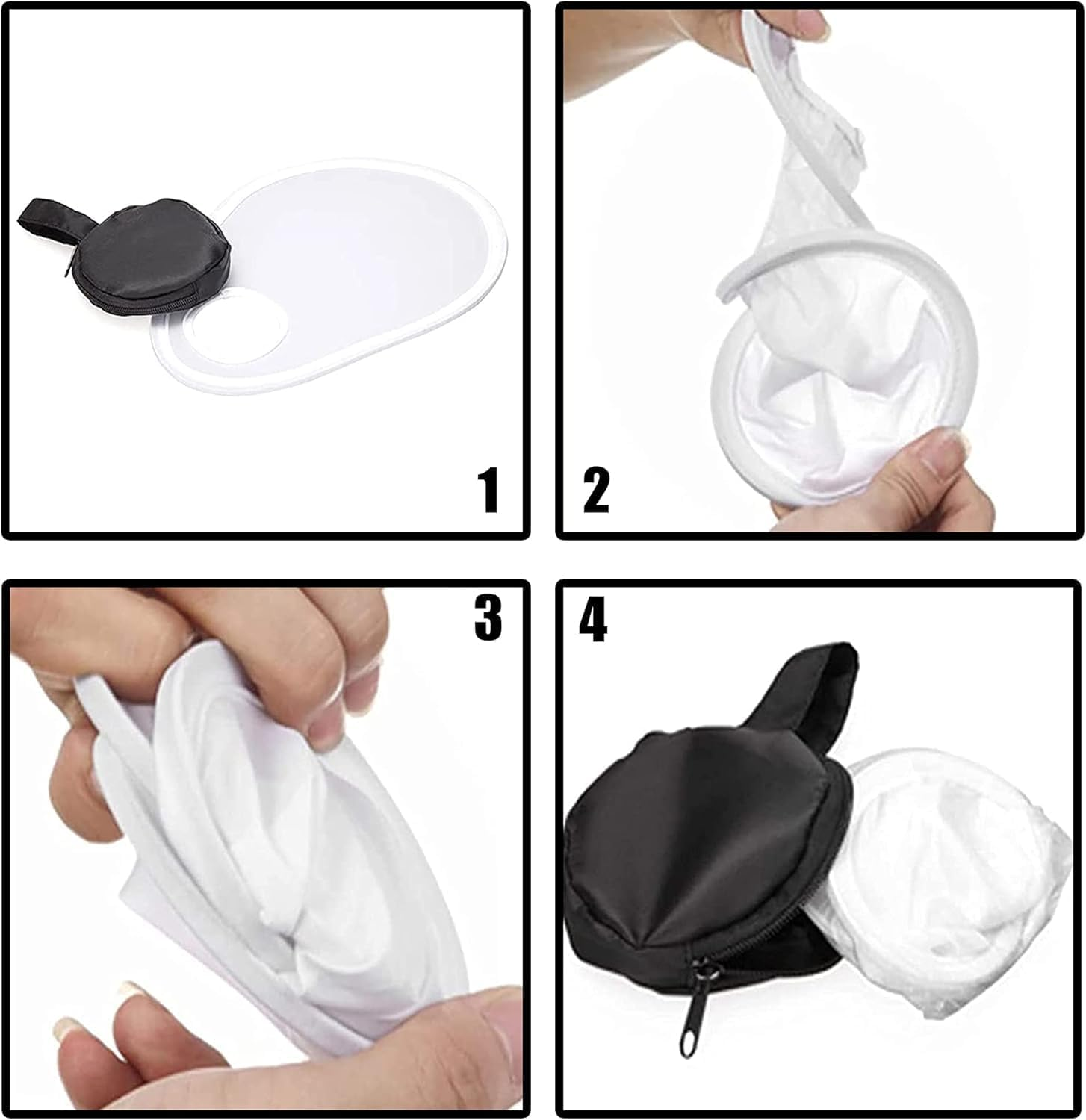 Flash Diffuser Light Softbox Folding Diffuser Reflector Portable Universal Flash Torch Softbox Photo Studio Shooting Camera image number 5