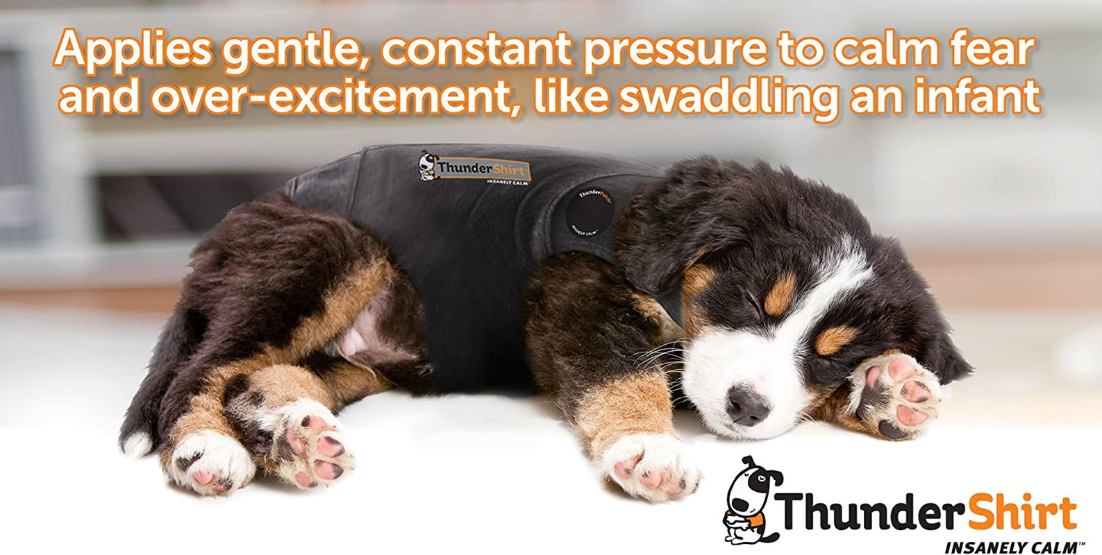 Thundershirt Polo Dog Anxiety Jacket | Vet Recommended Calming Solution Vest for Fireworks, Thunder, Travel, & Separation image number 6