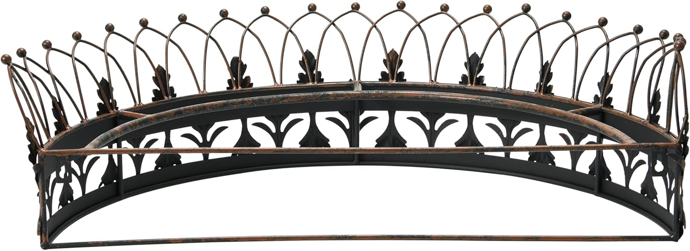Creative Co-Op Rust Metal Curtain Crown - Silver image number 2