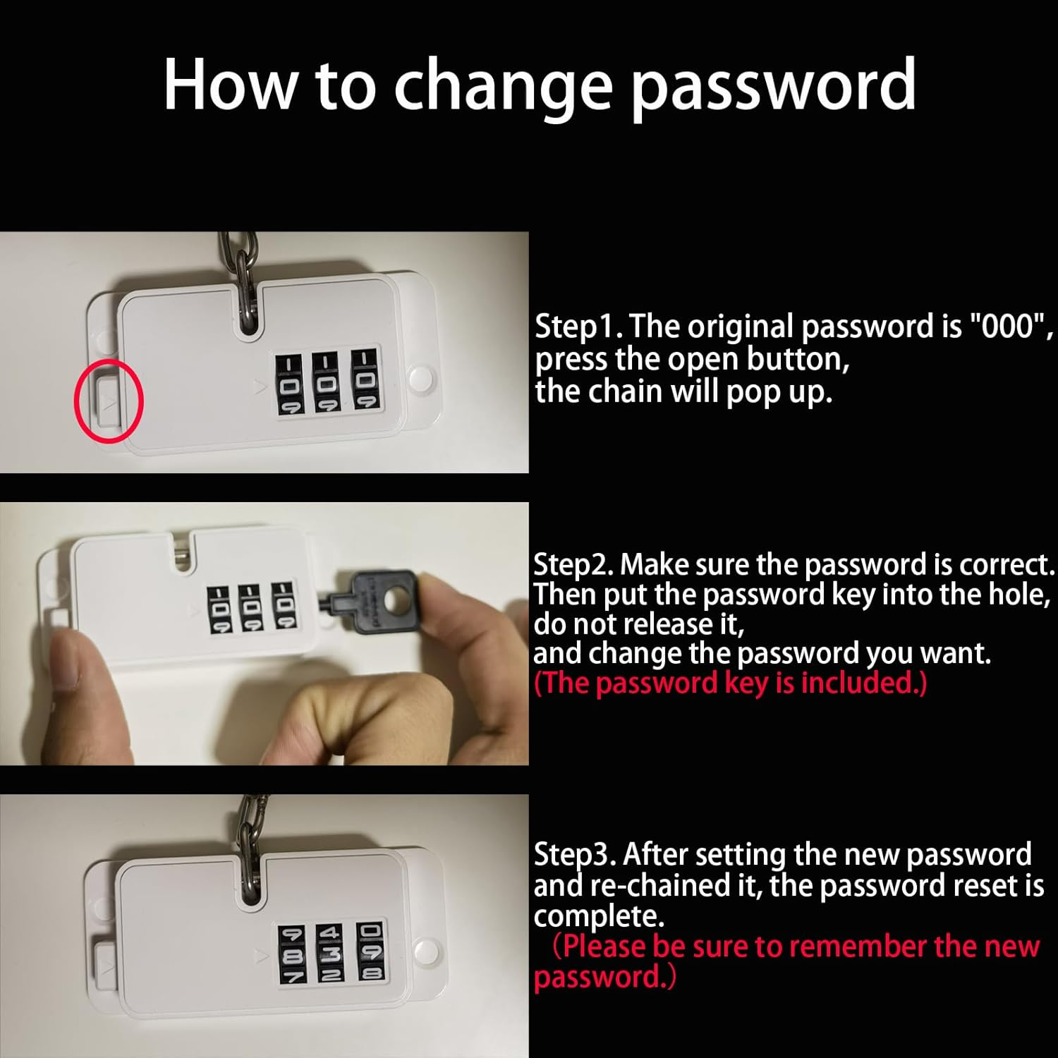 CMINGJ (3 Pack) Child Safety Digital Combination Lock for Fridge, Cabinets, Drawers, Window and Door, Adjustable Safety Lock for Babies, Kids and Toddlers Proofing Lock with Easy Installation (3 Pack) image number 2