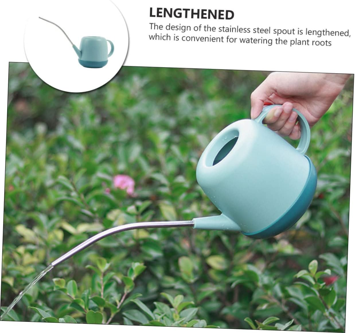 Stainless Steel Long Spout Watering Can Household Watering Kettle for Easy Refilling image number 2