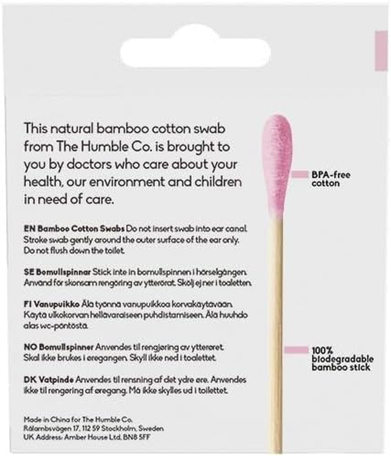 Humble Co. Cotton Swabs, Purple (Pack of 200) image number 3