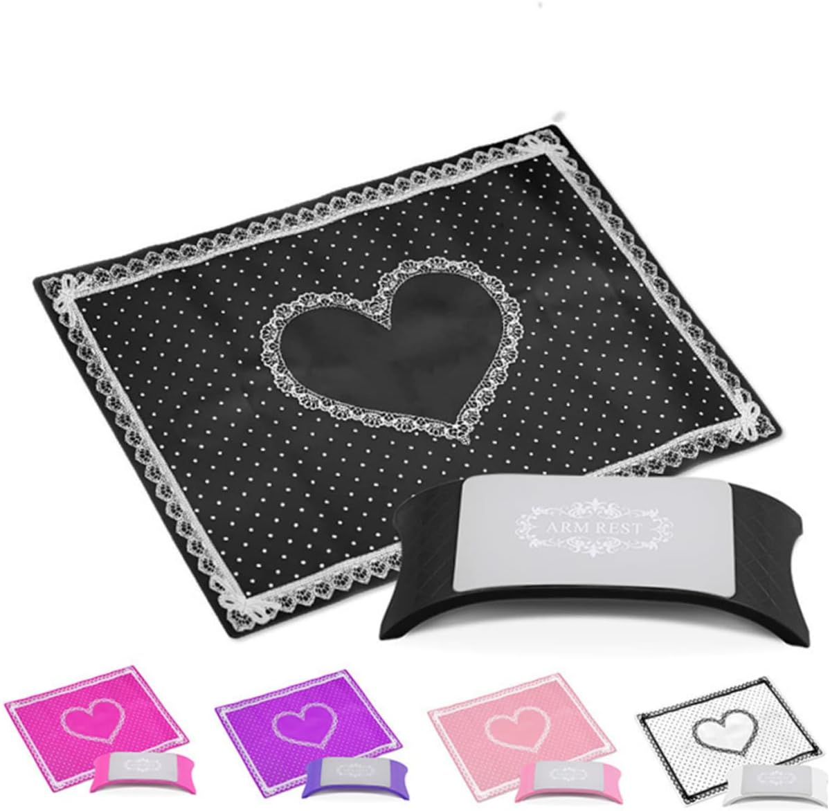 Healeved Foldable Hand Pillow Silicone Manicure Mat Washable Nail Beauty Tool Hand Pad Cushion Practice Nail Arm Rest - Purple image number 2