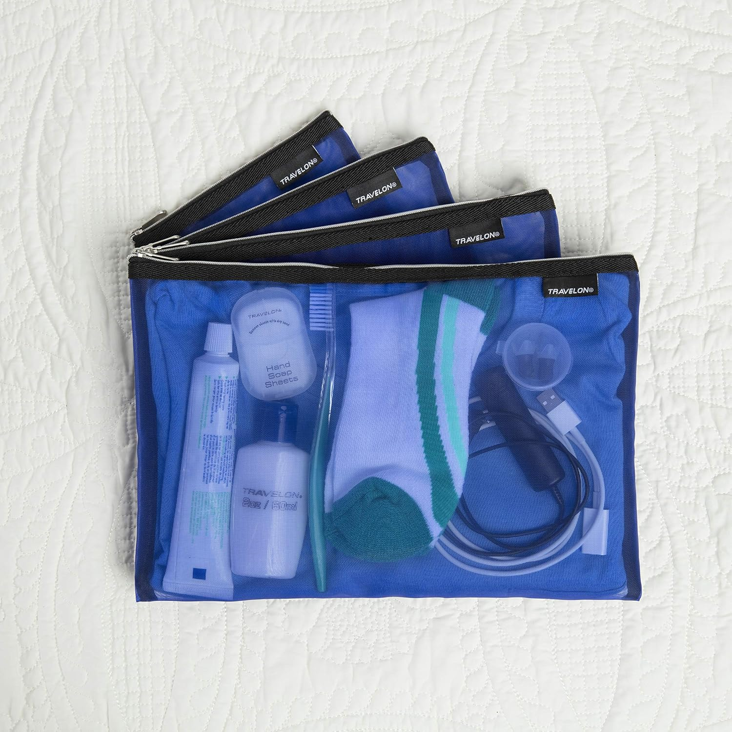 Travelon Set of 4 Mesh Pouches image number 1