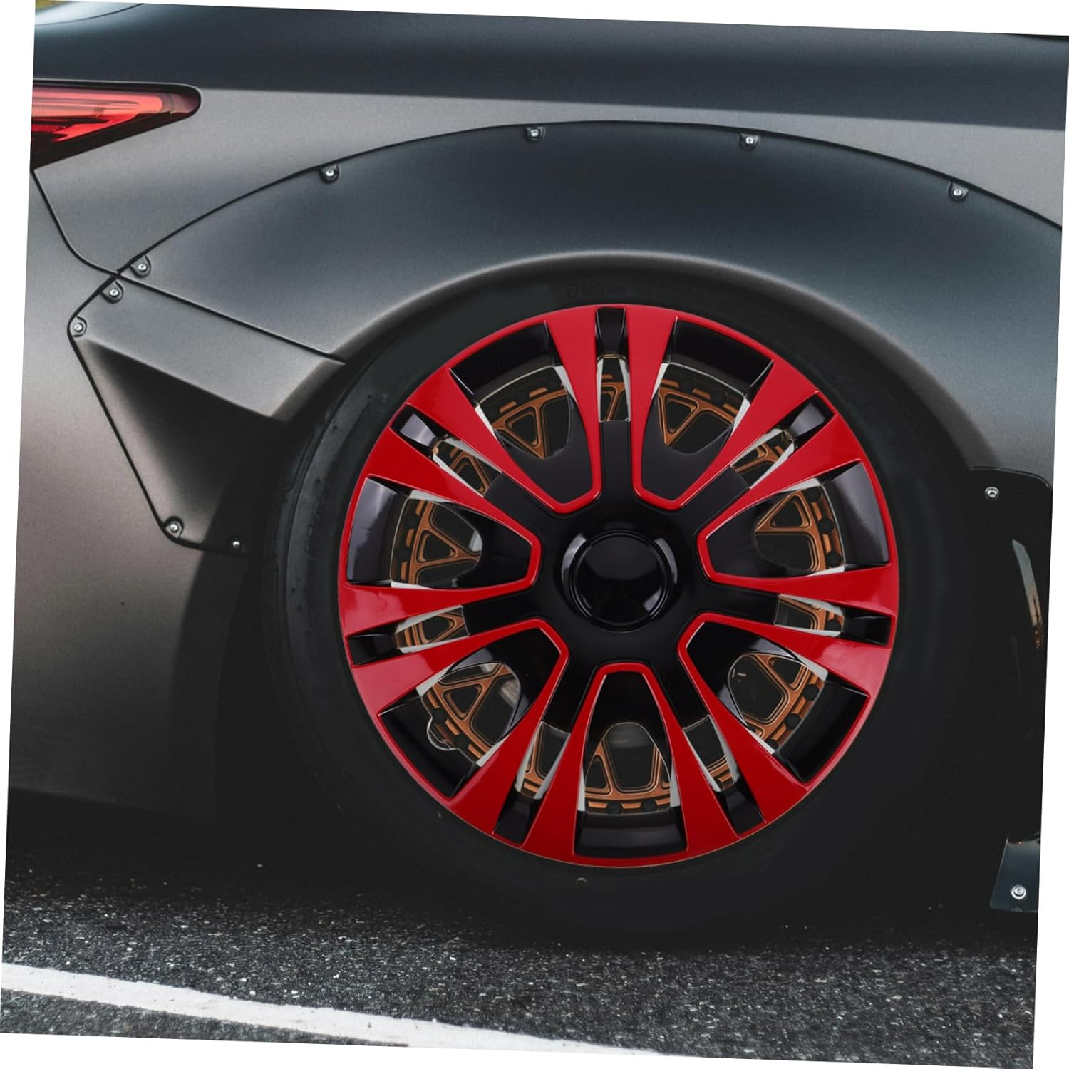 ASAKKURA Stylish Wheel Hub Caps Pp Material Car Wheel Rim Covers Versatile Fit Vehicle Accessories Easy Install image number 2