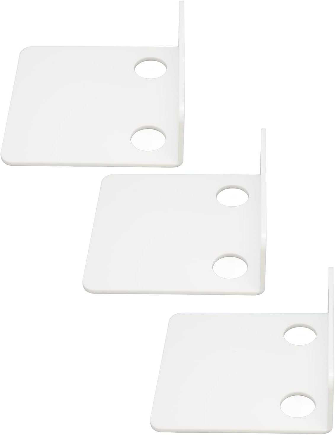 Small Security Cameras Wall Shelf Sturdy Acrylic Floating Shelves Set for Cameras and Baby Monitors, Easy Installation for Bedrooms and Offices (Black) (White) - Black image number 2