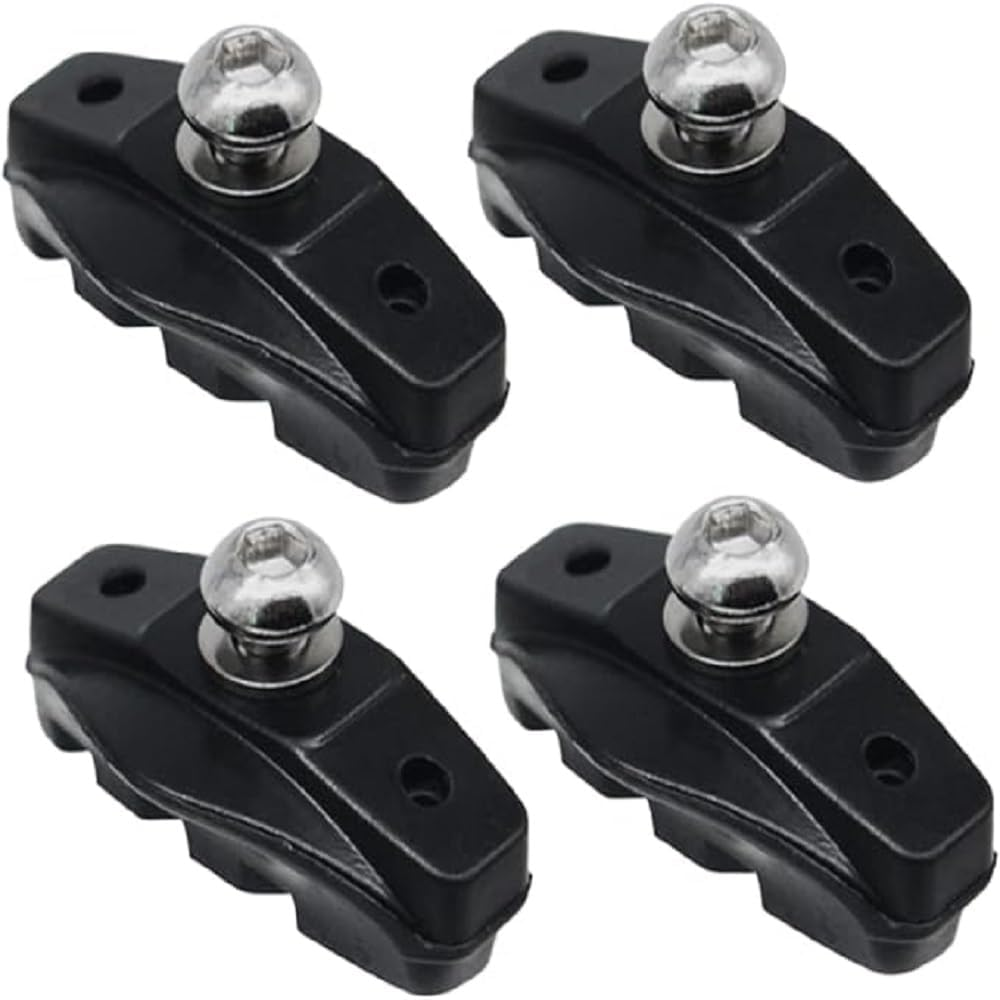 2 Pairs Premium Bike Brake Pads, Professional Caliper Brake Pads for Road Bicycle, Bike Brake Blocks of 50Mm, Road Brake Pads C Shaped Pads for Mountain Bike, Come with Allen Wrench image number 4