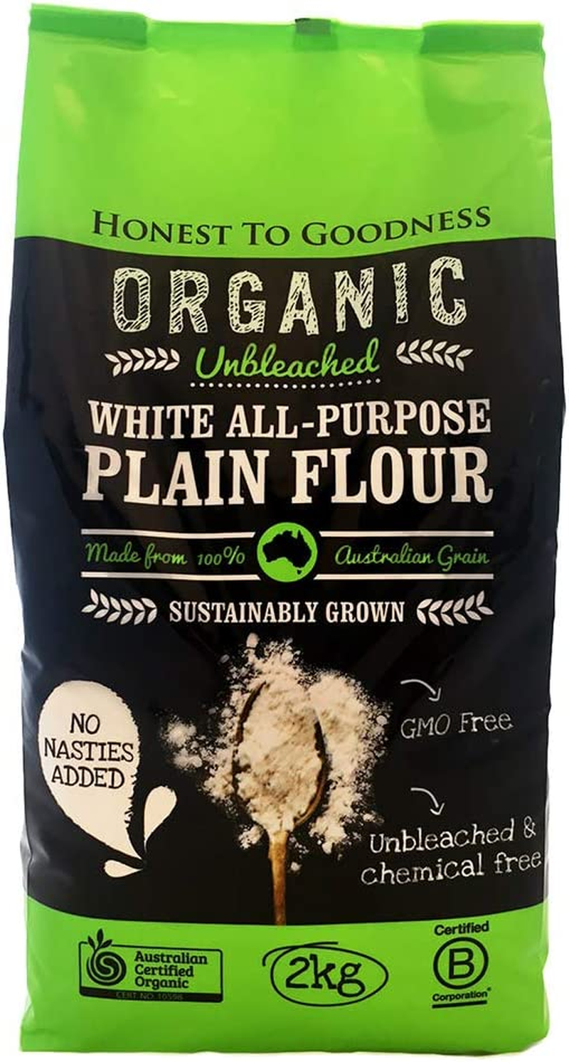 Honest to Goodness, Organic Unbleached White All-Purpose Plain Flour, 2 Kg - 100% Natural and Free from Artificial Enrichment. a Subtle Flavor and Smooth Texture, image number 1