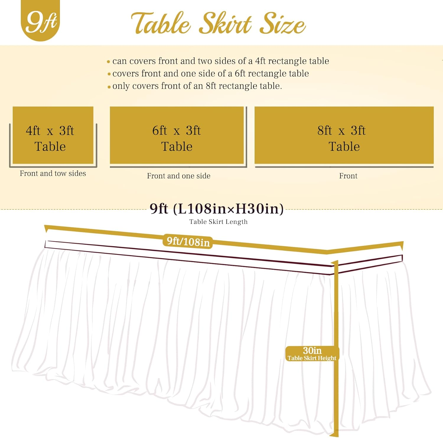 Suppromo 9Ft Pink Tulle Table Skirt for Rectangle Tables or round Tables Tutu Table Cloths for Princess Baby Shower Girl Birthday Party Cake Dessert Decorations(L9(Ft)*H 30In, Pink) image number 7