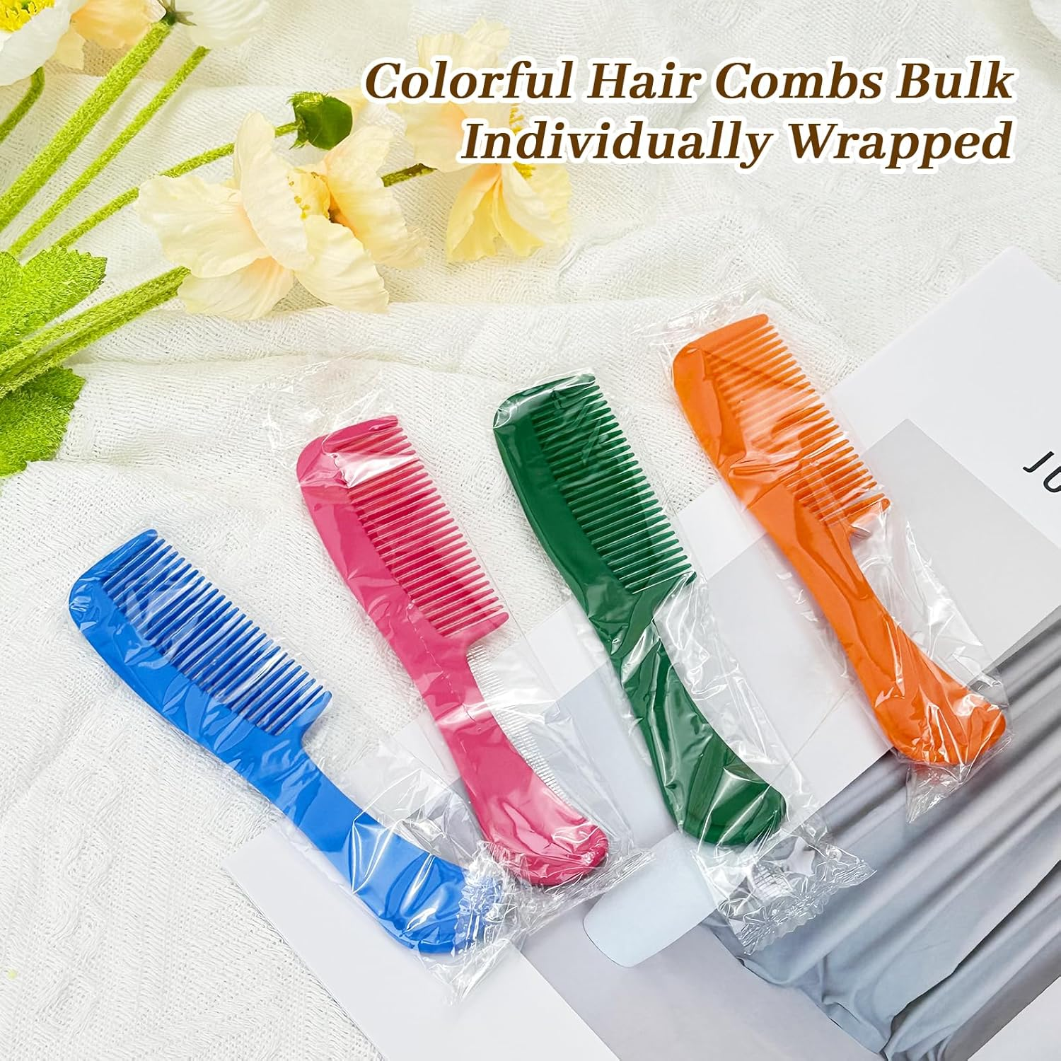 Combs in Bulk Individually Wrapped, 4 Color Pocket Hair Combs Set for Women, Men and Kids, Colorful Travel Comb Bulk for Airbnb Homeless Hotel Shelter Home Charity (5.9 Inch, Count, 10) image number 5