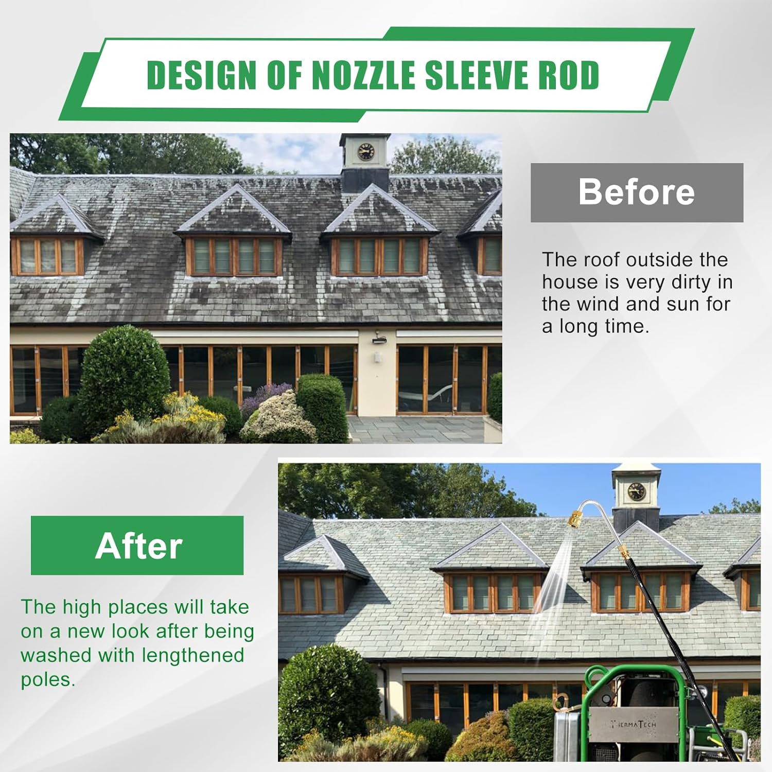 Upgrade Pressure Washer Extension Wand,Balabulala Power Washer Lance with 7 Spray Nozzle Tips, Gutter Cleaner Attachment Curved Rod,1/4" Quick Connect,Anti-Leaked Ring Replacement image number 1