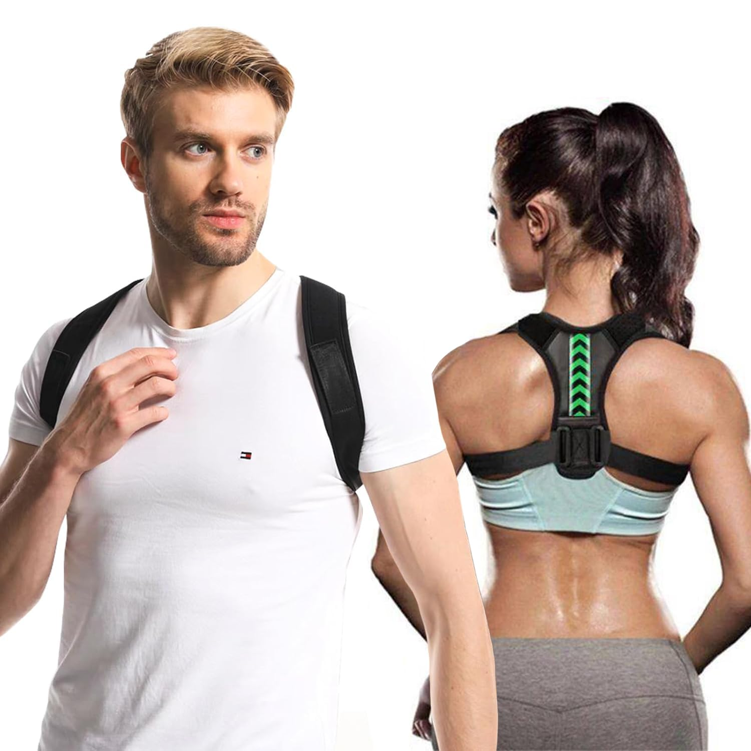 Back Brace for Men & Women,Back Brace for Posture,Adjustable Back Posture Corrector for Neck, Back, Shoulder,Open Chest and Broad Shoulders,Adjustable Comfortable (M) image number 3