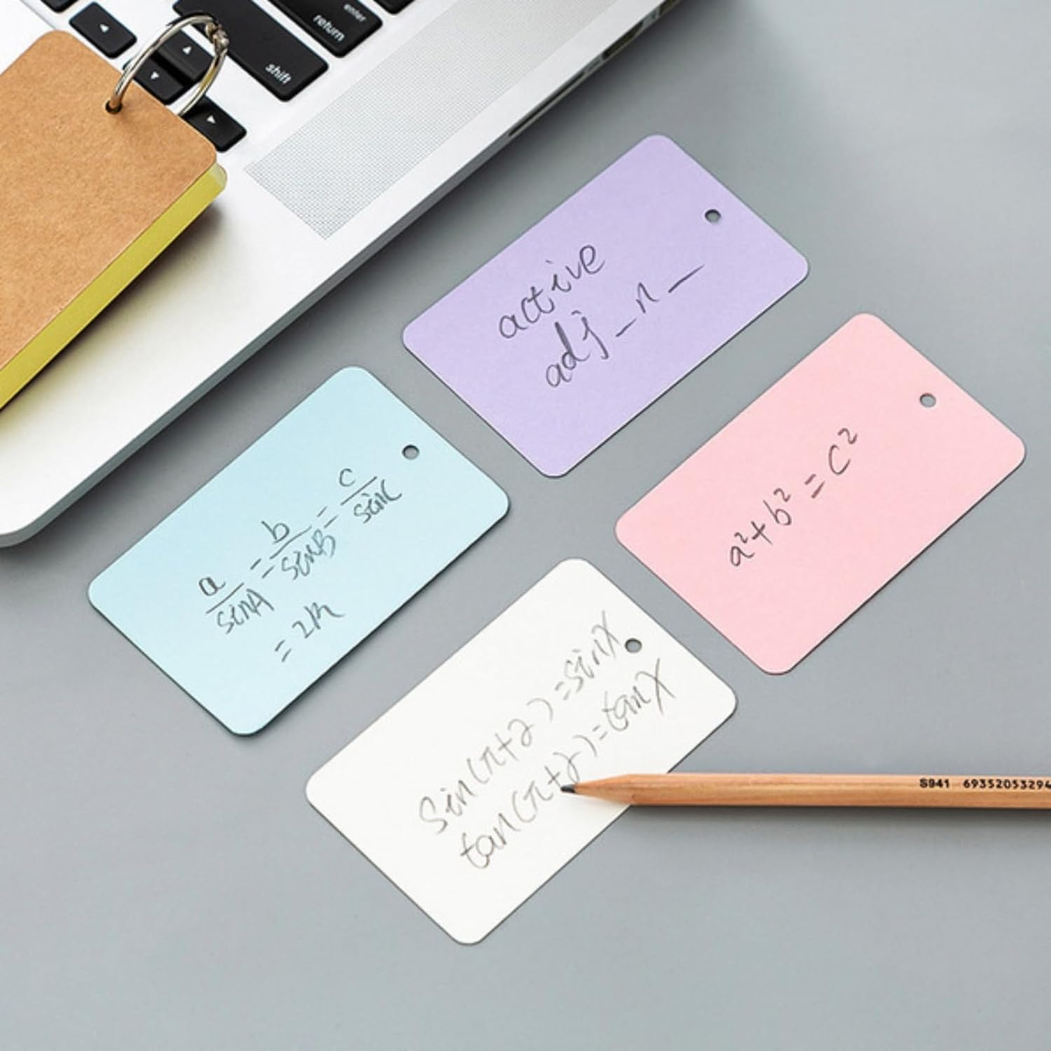 MAIHUO 300 Sheet Index Cards Blank,4X7 CM Flash Card with Rings,Colorful Flash Cards Blank image number 5