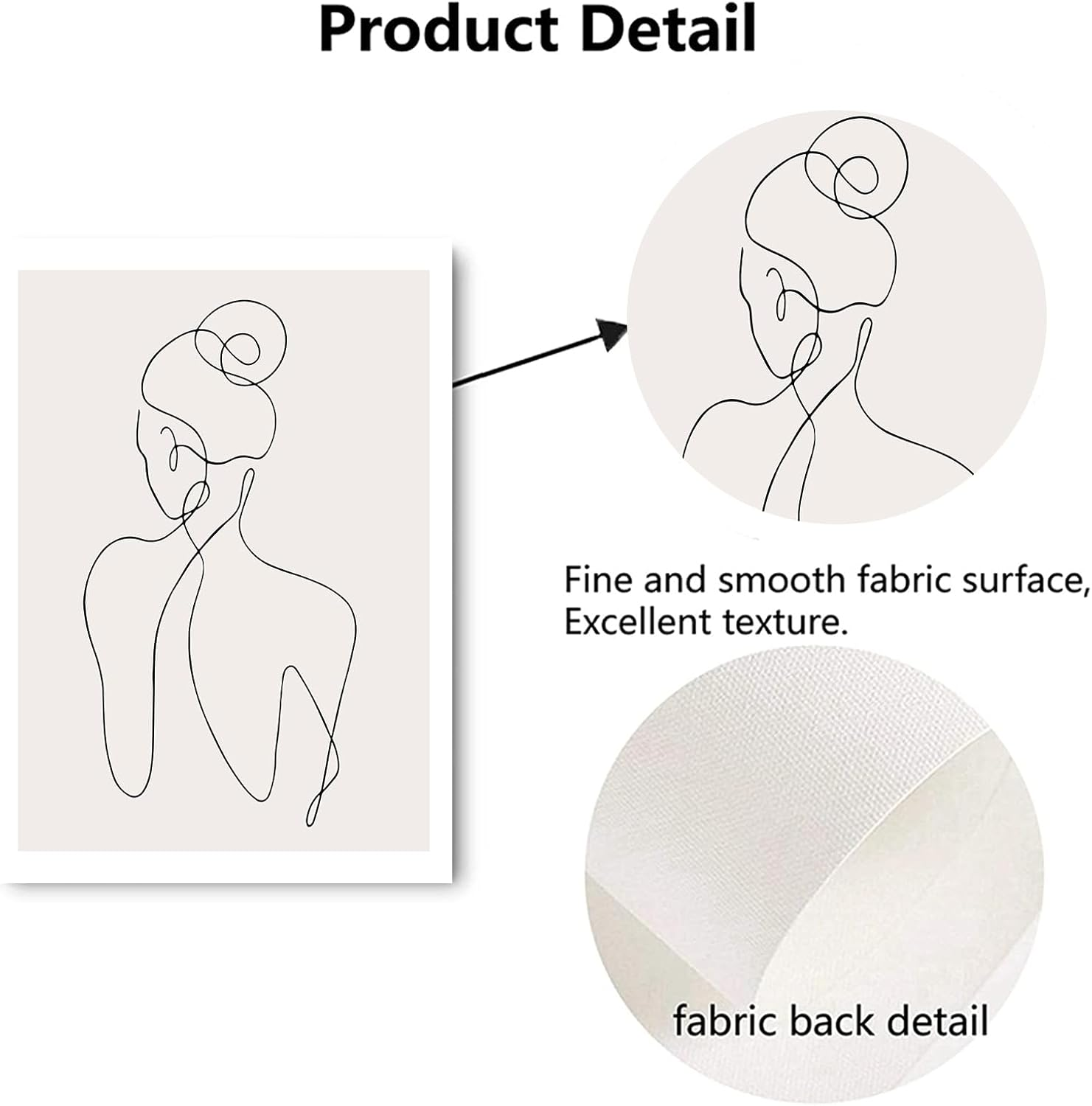 Woman Line Drawing Art Print Minimalist Feminine Line Wall Art Female Body Print Poster Modern Body Line Art Minimalist Abstract Prints Black White and Beige Poster for Bedroom16X24In No Frame image number 5