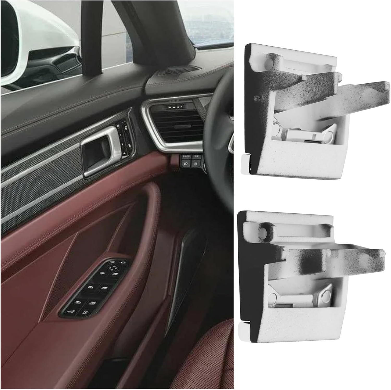 Emagtech 2Pcs Driver'S Seat Power Window Switch Button Covers Compatible with Porsche Cayenne 2011-2018 (No. 1-2) image number 2