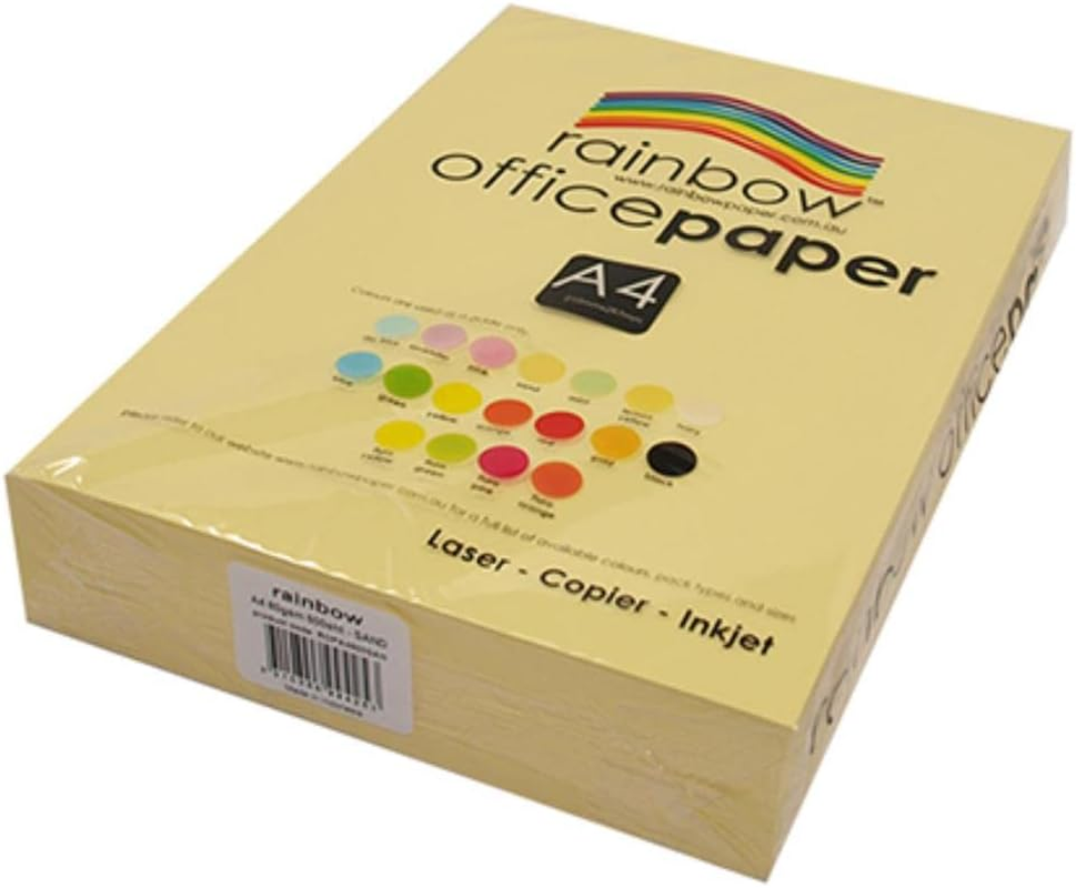Rainbow A4 80Gsm Office Paper 500 Sheets, Sand image number 2