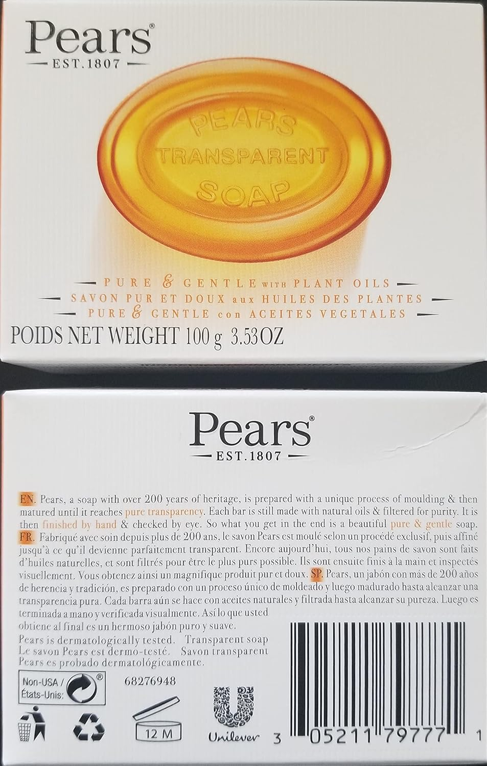 Pears Transparent Soap 3.5Oz image number 1