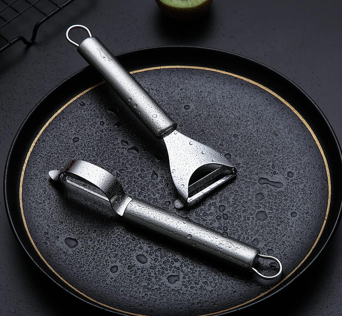 Berglander Peeler Vegetable Peelers Potato Peeler Stainless Steel Kitchen Peeler Durable and Robust Sharp Peeler, Apple Cutter Pack of 2 image number 5