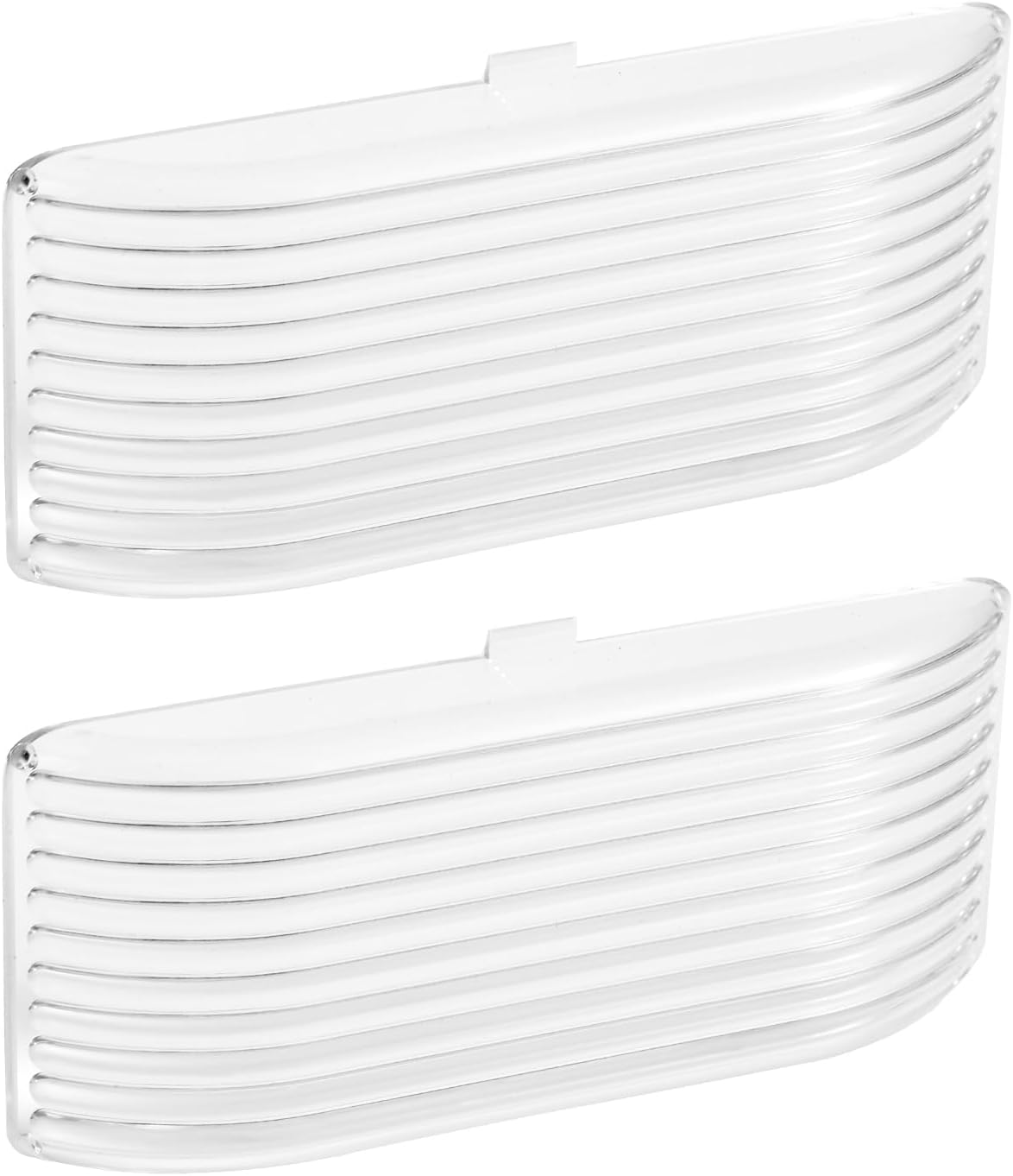 2Pcs Replacement Lens Parts for RV Exterior Porch Light, Plastic Camper Lights Cover Trailer Accessories Compatible with BARGMAN 34-78-517,515, 522 (Transparent)